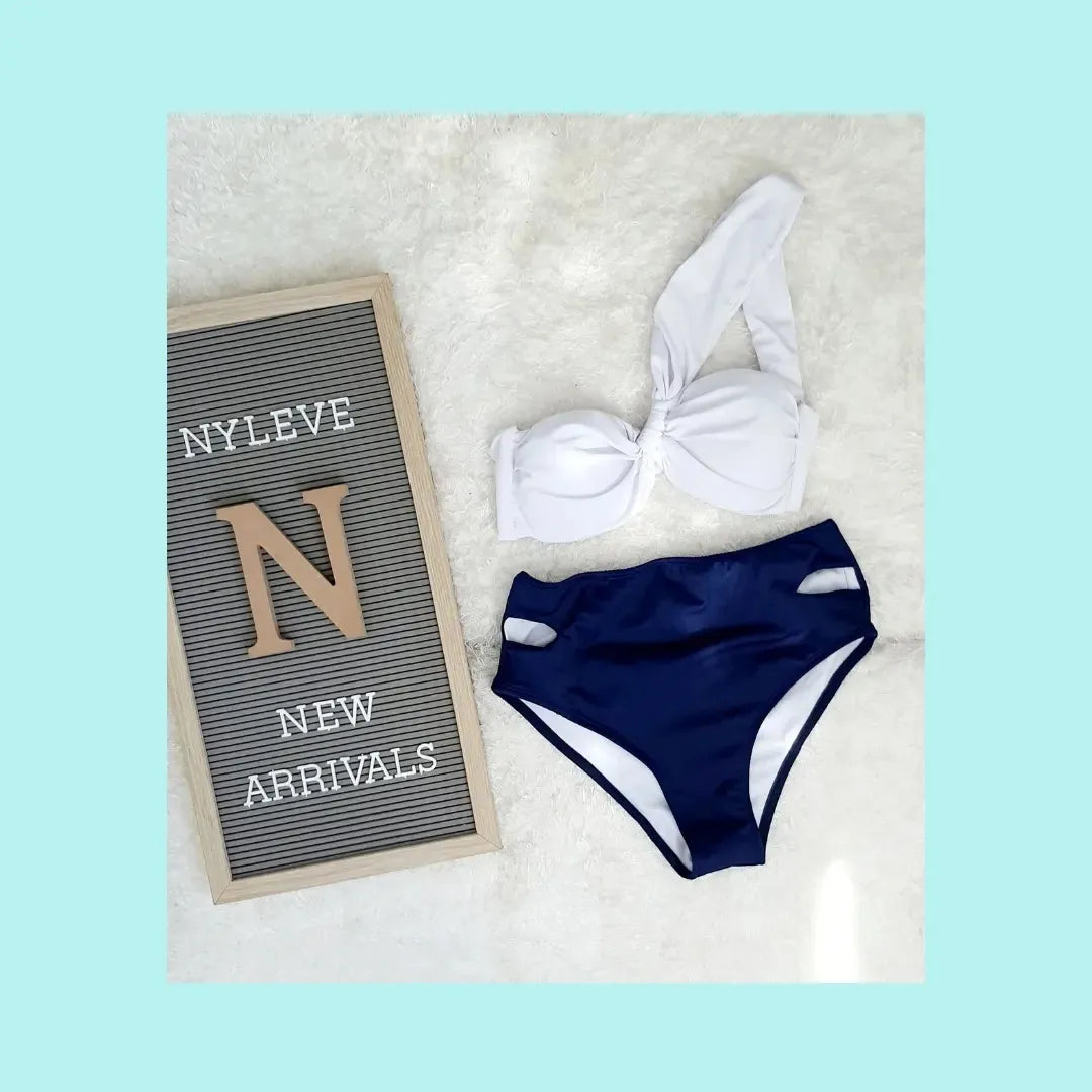 Regata One Shoulder 💙⛵️ High Waist - Swimwear