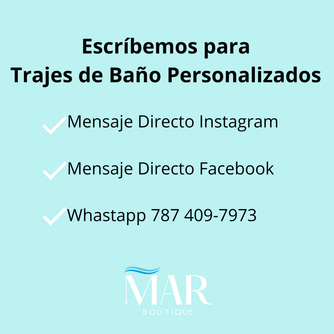 Traje de Baño Personalizado - Hecho en Colombia- Escribir al 787 409-7973 Para enviarle diseños, colores y diseños.