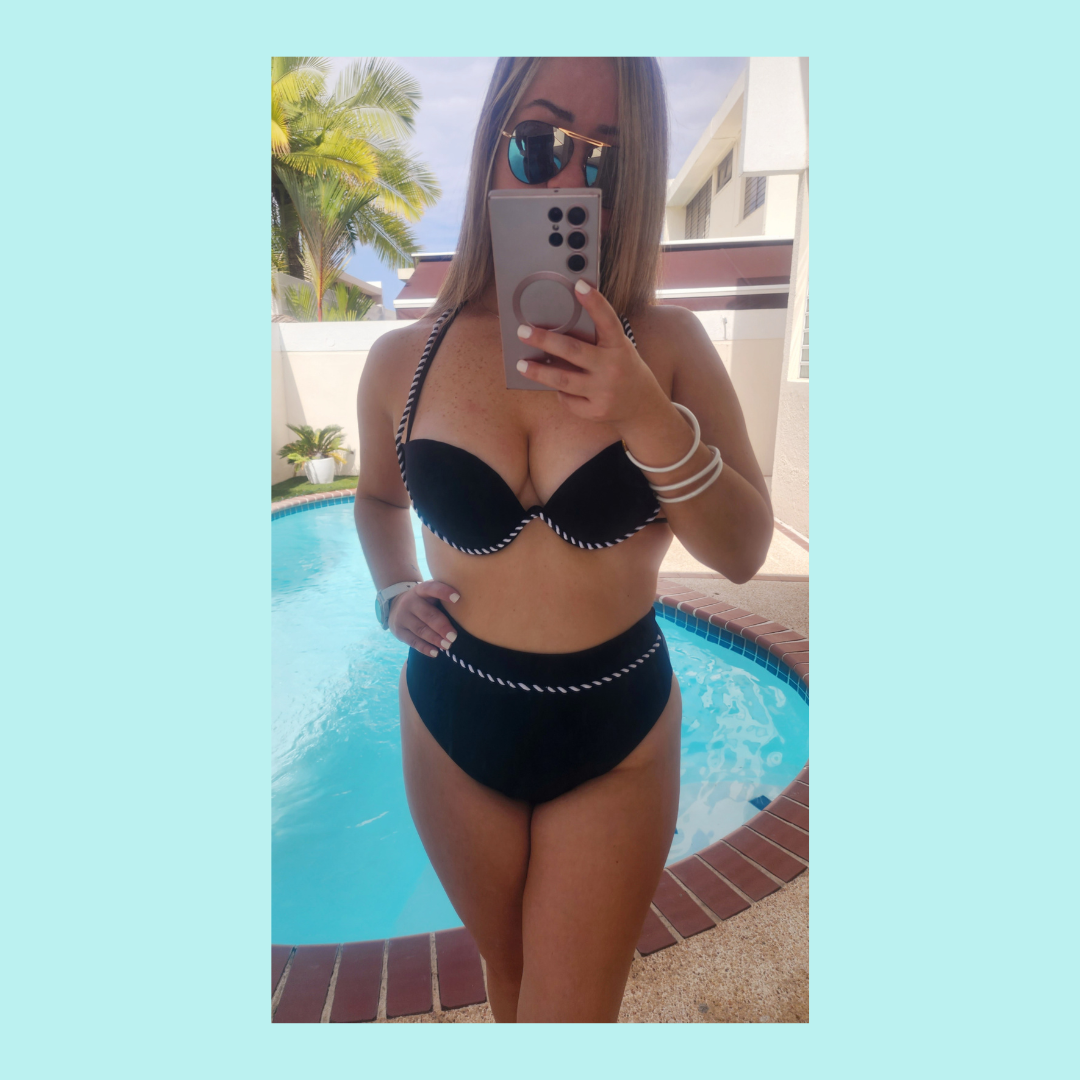 Classy Black Sand -Two Piece High Waist - Control de Abdomen - Swimwear