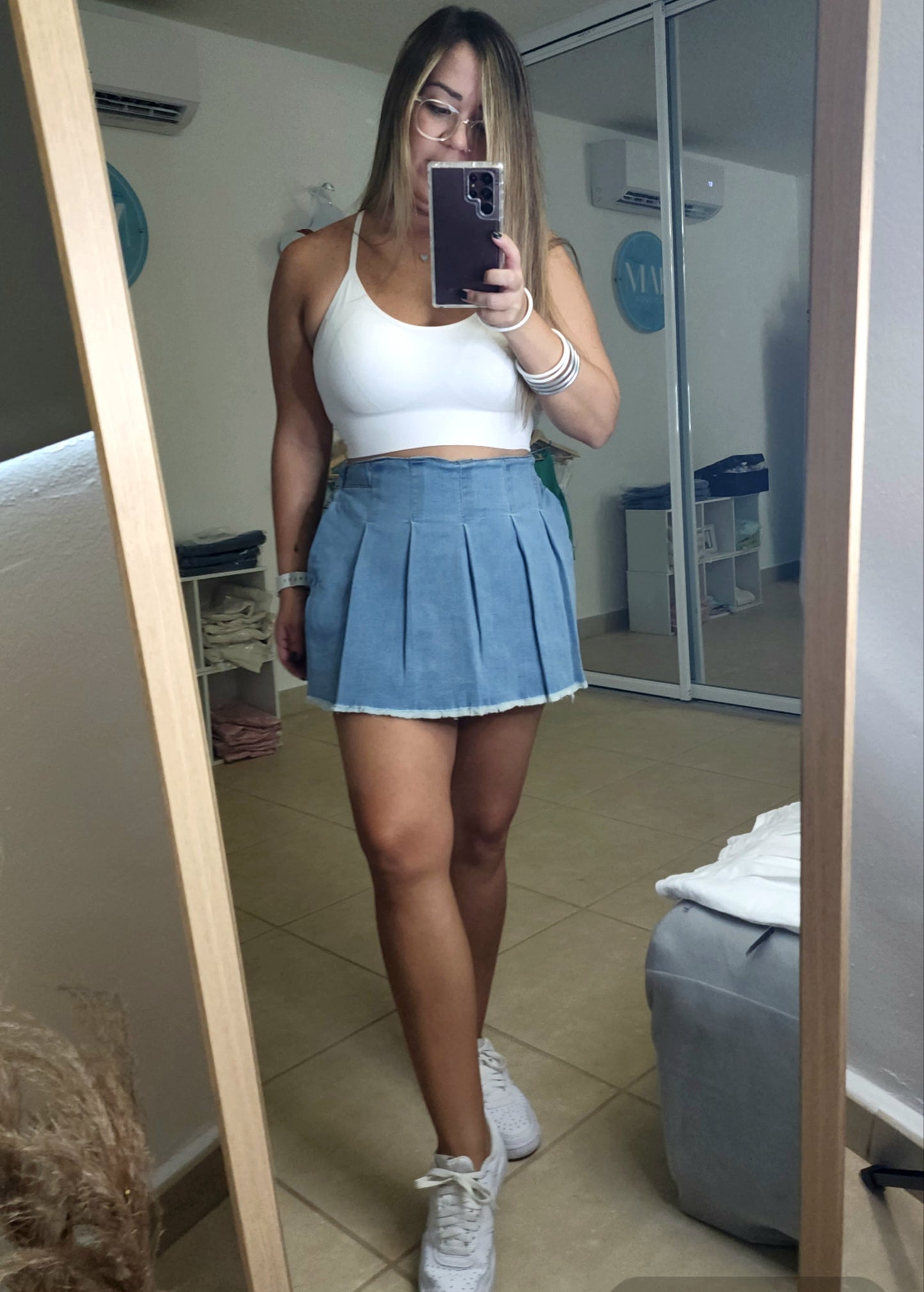 Tennis Skort - White - Bottom