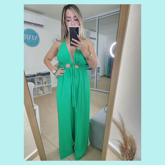 Arena Verde Jumpsuit Halter