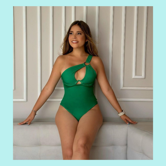 Verde Mar - One Piece- Con control de Abdomen - Hecho en Colombia - High Waist – Swimwear