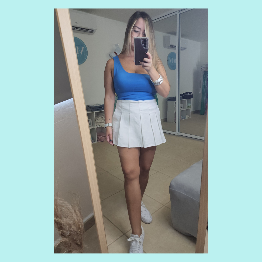 Tennis Skort - White - Bottom